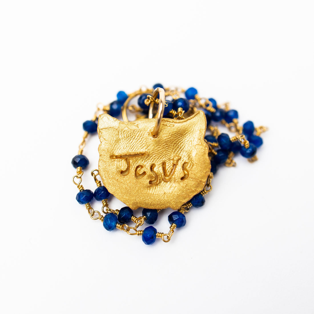 Blue Jade Chain with Wildcat