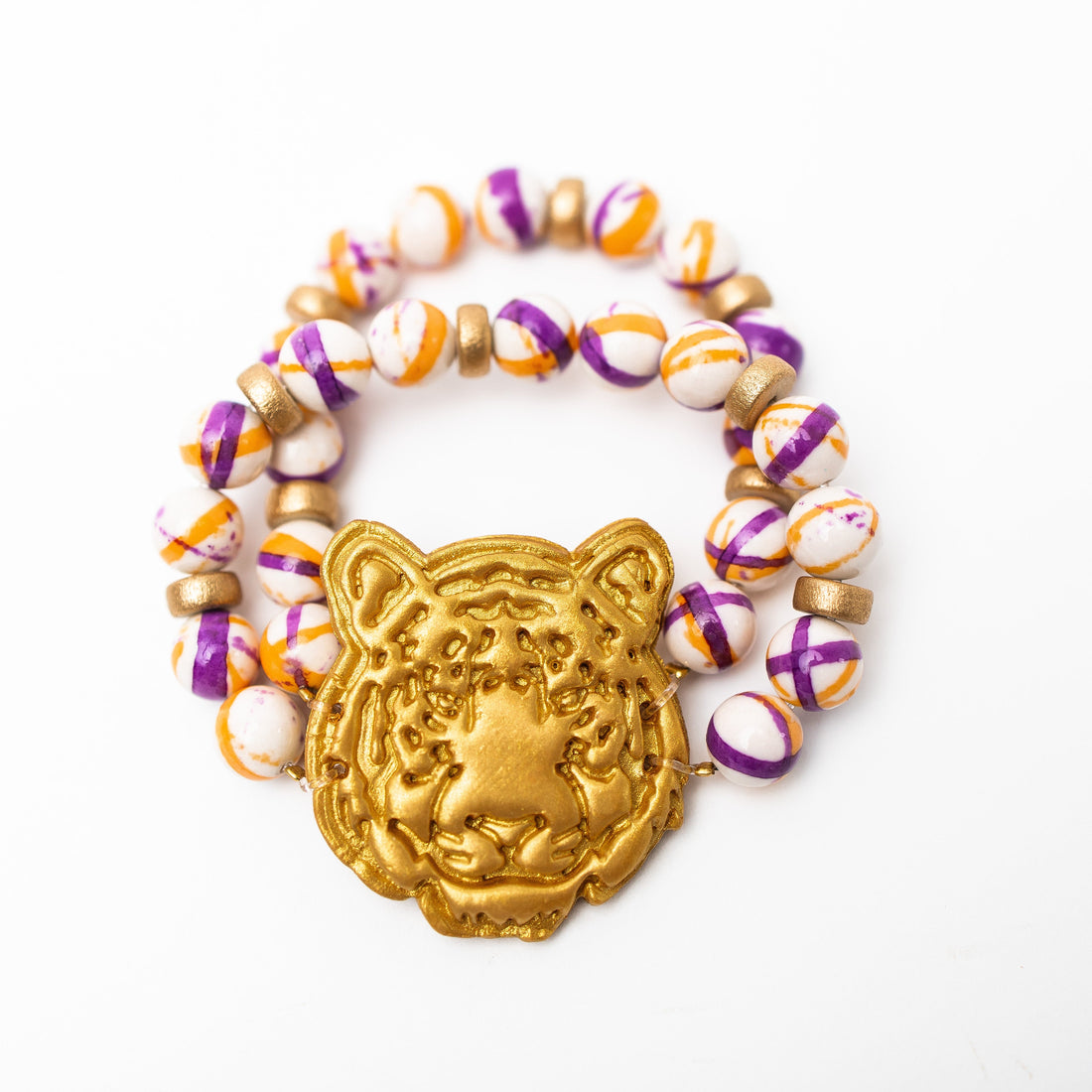 Orange and Purple Double Rainflower Jasper with Tiger