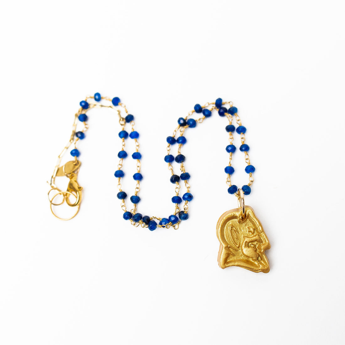 Blue Jade Chain with Blue Devil