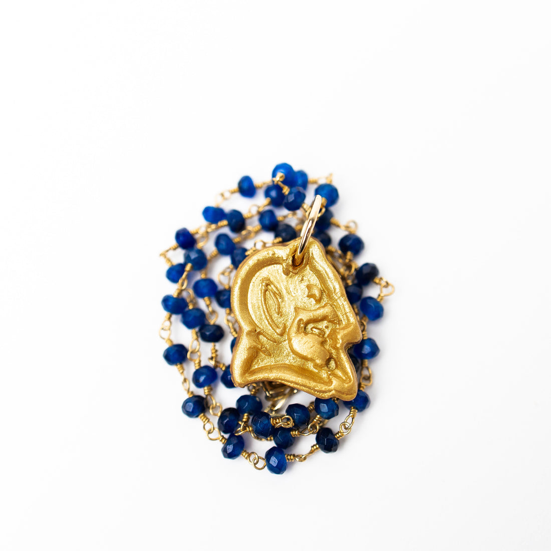 Blue Jade Chain with Blue Devil