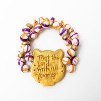 Orange and Purple Double Rainflower Jasper with Tiger