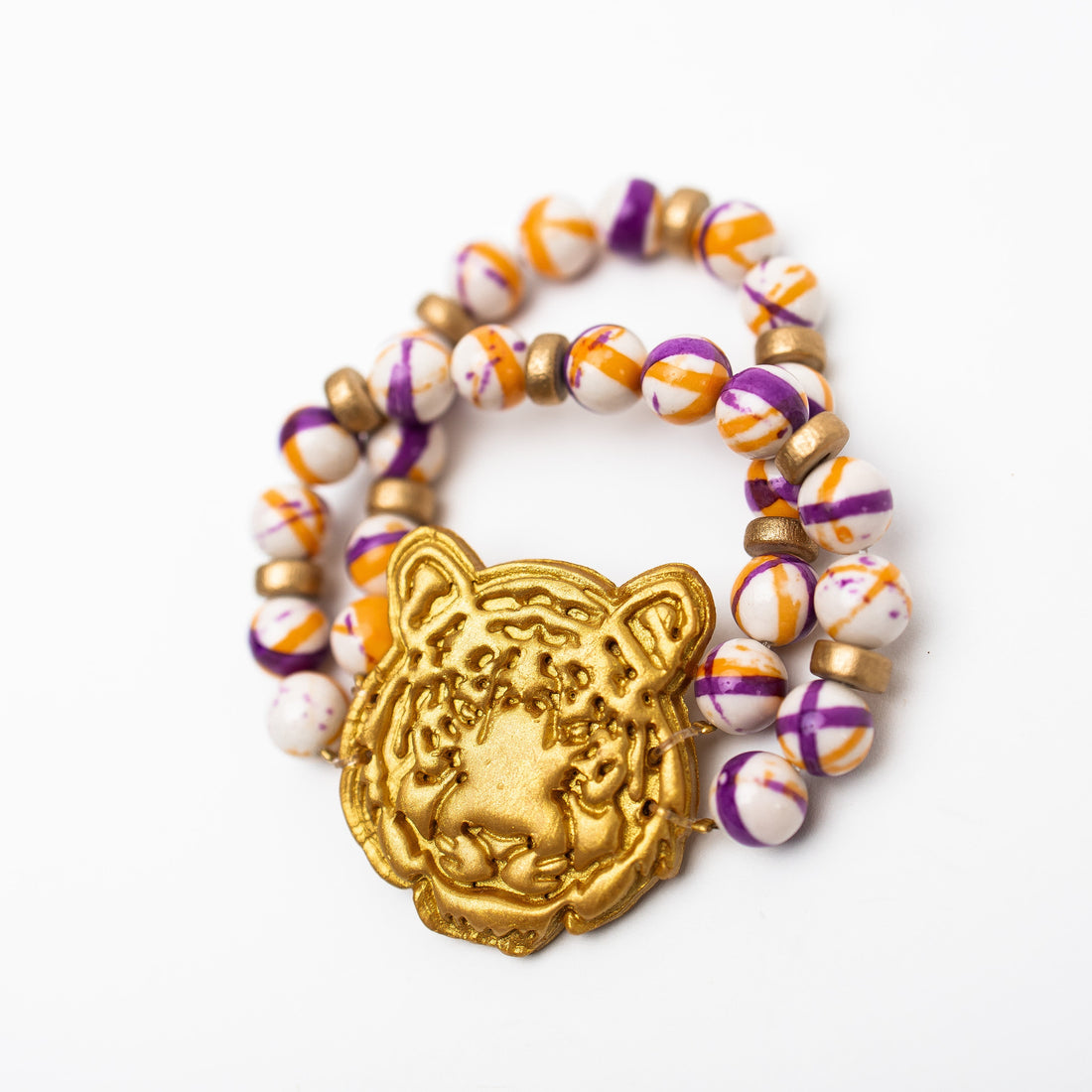 Orange and Purple Double Rainflower Jasper with Tiger