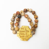Crazy Lace Agate with Jerusalem Cross