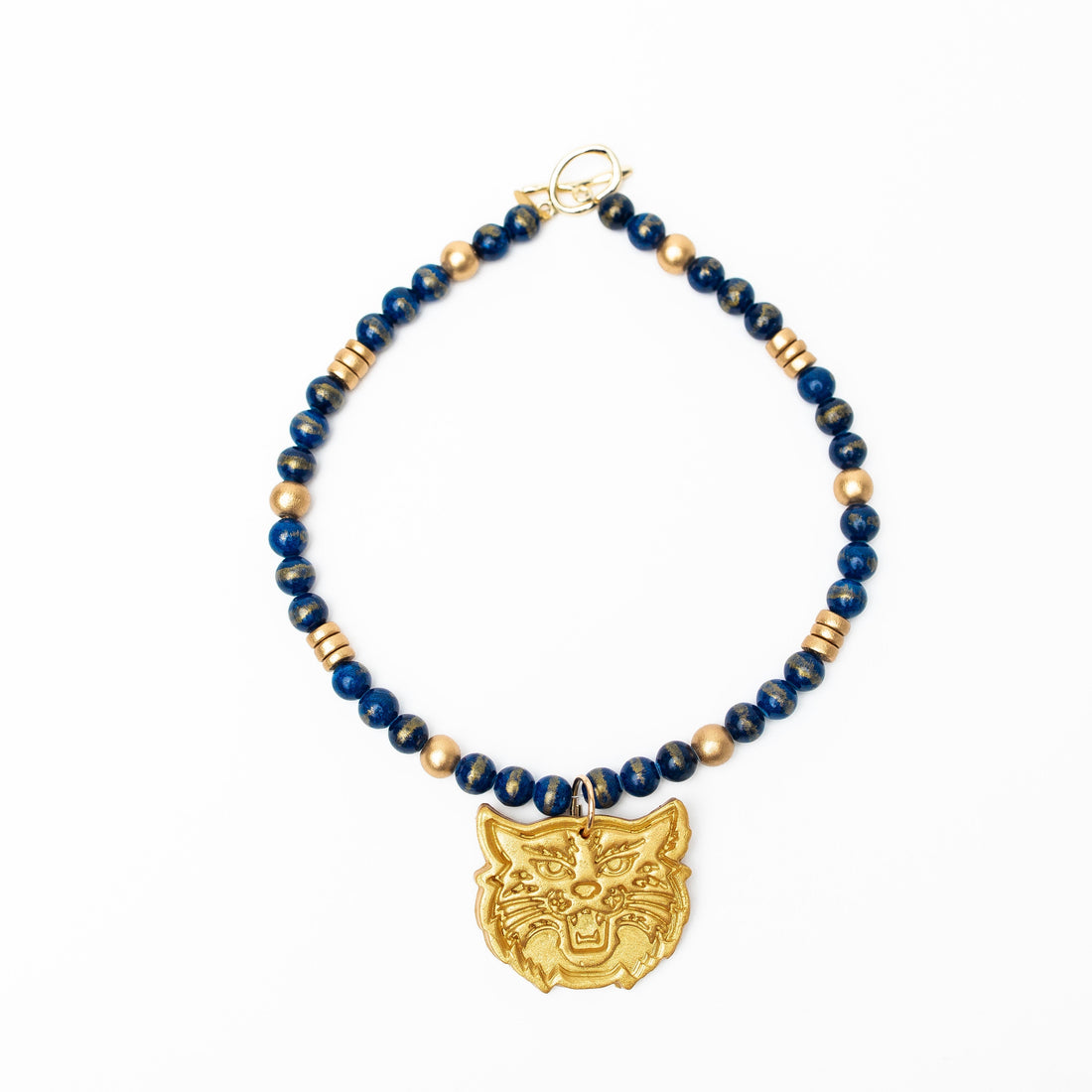 Blue Gold Leafed Jade with Wildcat