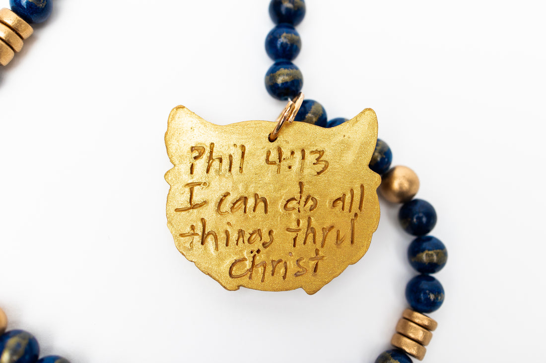 Blue Gold Leafed Jade with Wildcat