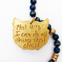 Blue Gold Leafed Jade with Wildcat