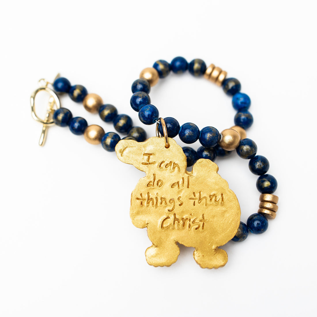 Blue Gold Leafed Jade with Gator