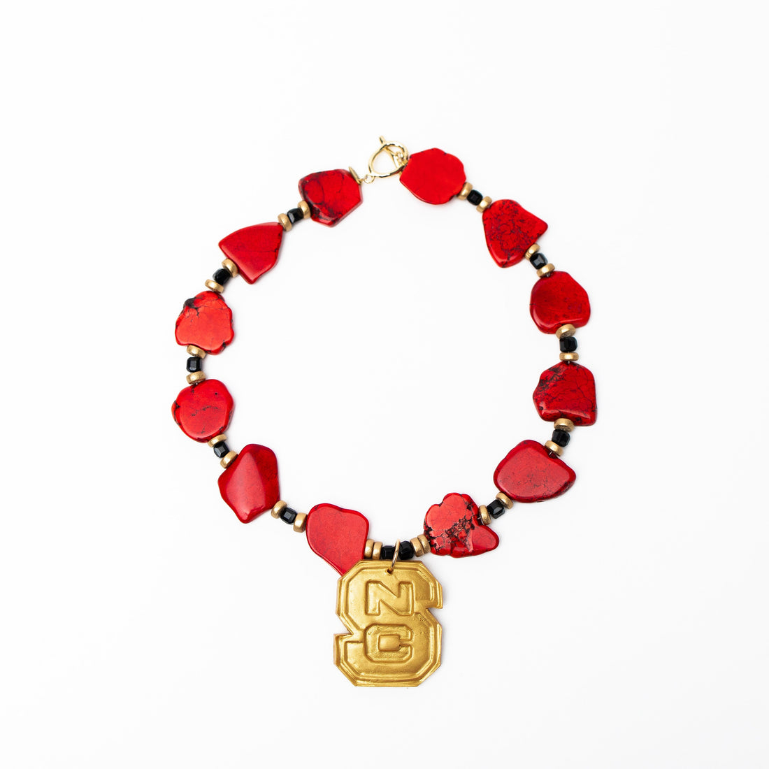 Red Nuggets with Black Jade and NC Medallion