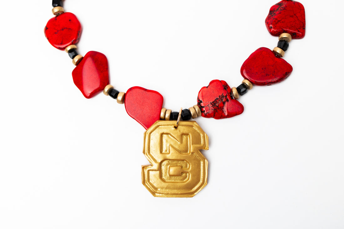 Red Nuggets with Black Jade and NC Medallion