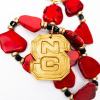 Red Nuggets with Black Jade and NC Medallion