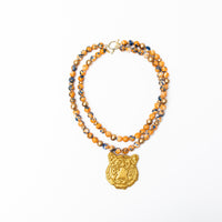 Orange and Blue double Rainflower Jasper with Tiger