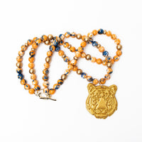 Orange and Blue double Rainflower Jasper with Tiger