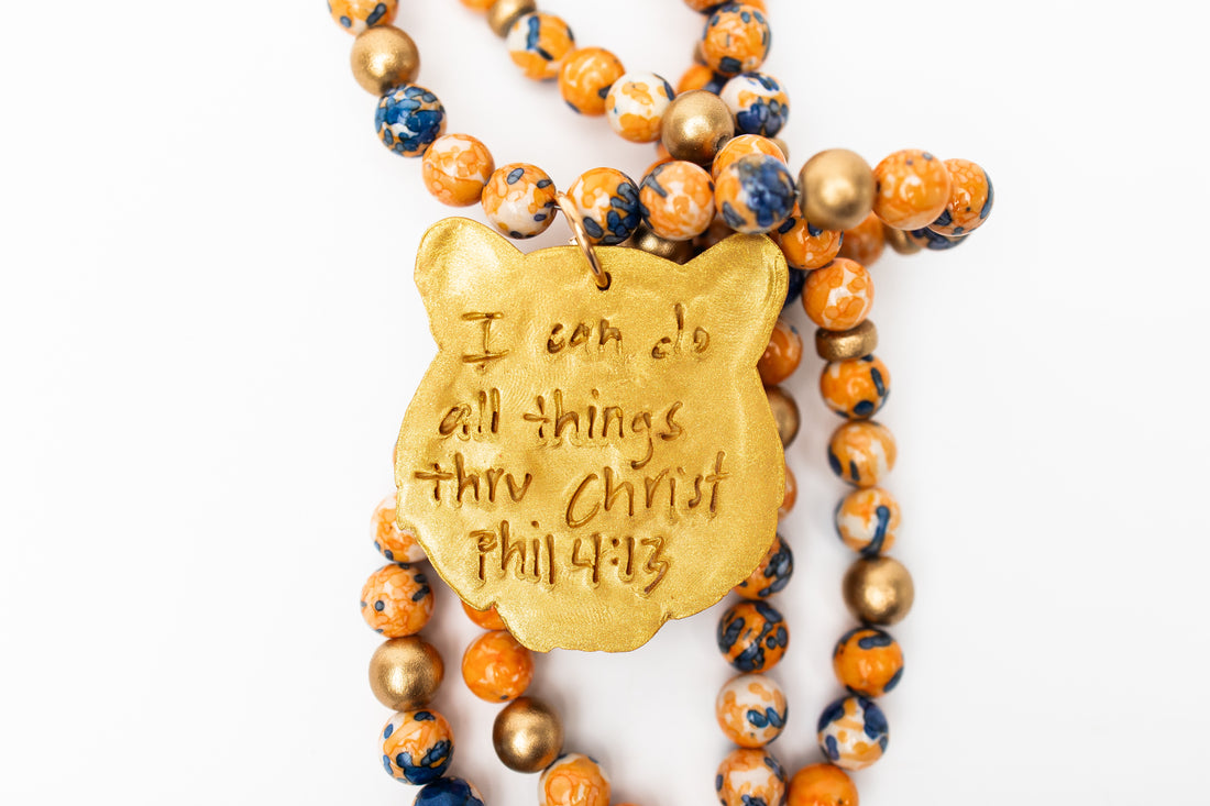 Orange and Blue double Rainflower Jasper with Tiger