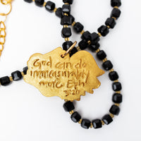 Adjustable Black Jade Nuggets with Gamecock