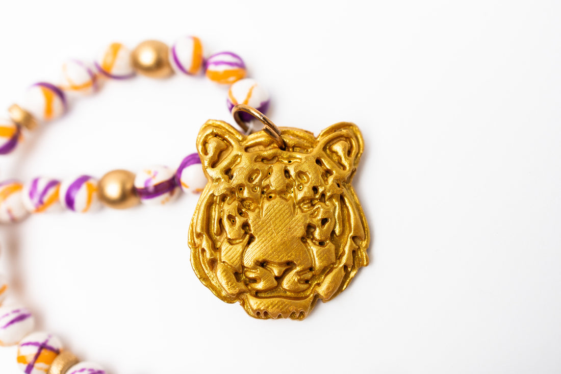 Orange and Purple Rainflower Jasper with Tiger