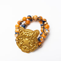 Orange and Blue Double Rainflower Jasper with Tiger