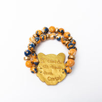 Orange and Blue Double Rainflower Jasper with Tiger