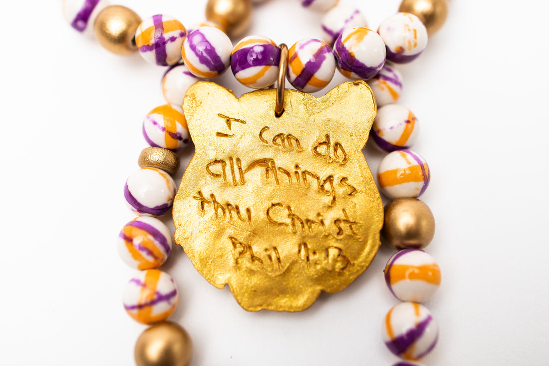 Orange and Purple Rainflower Jasper with Tiger