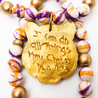Orange and Purple Rainflower Jasper with Tiger