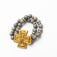 Silver Druzy Double with Anna Cross
