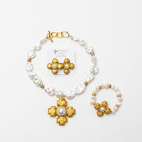 16-18" Baroque Pearls with Becky Pearl Cross