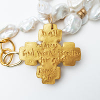 16-18" Baroque Pearls with Becky Pearl Cross