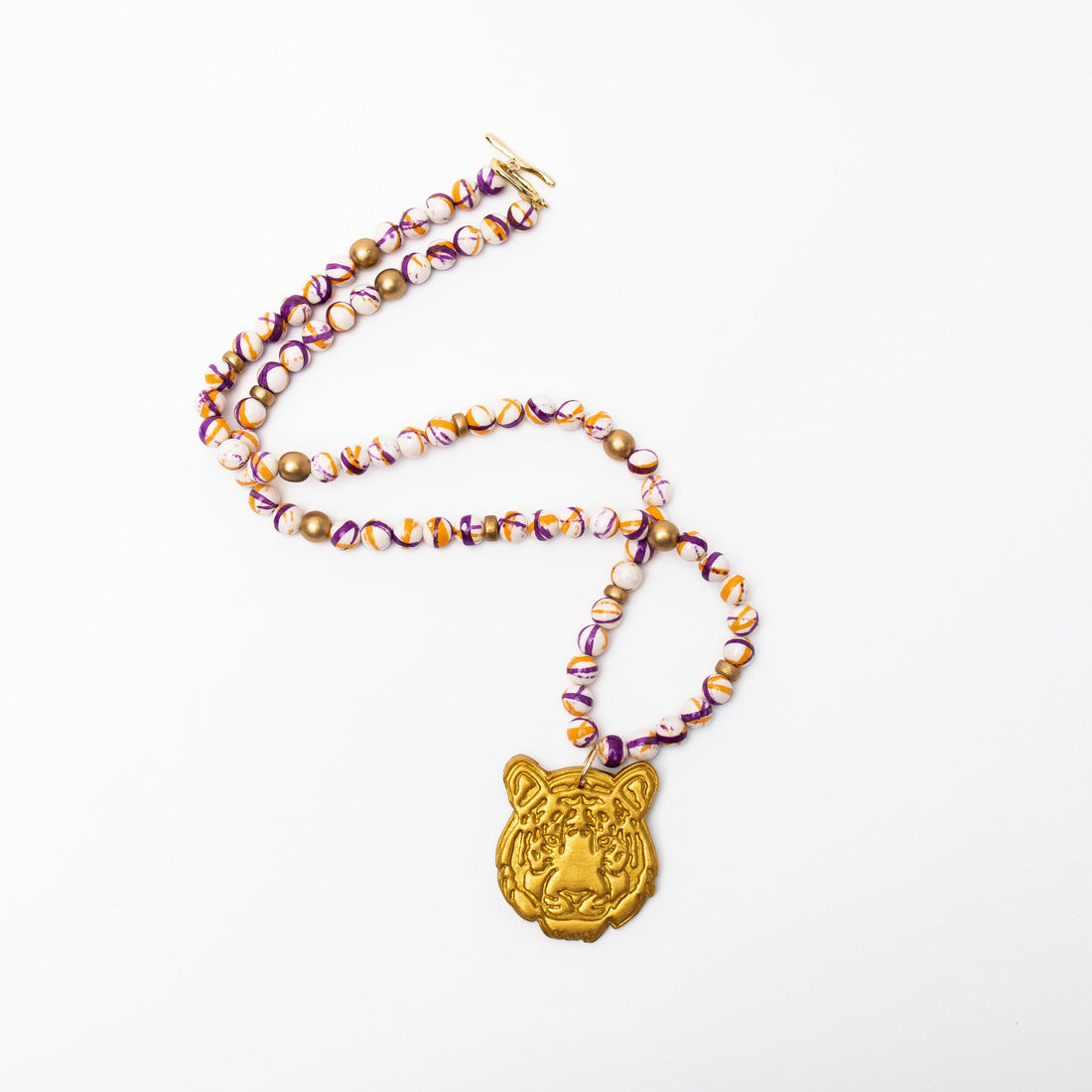 34" Orange and Purple Rainflower Jasper with Tiger