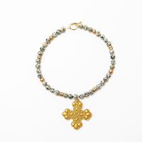 34" Dalmatian Jasper with Cami Cross