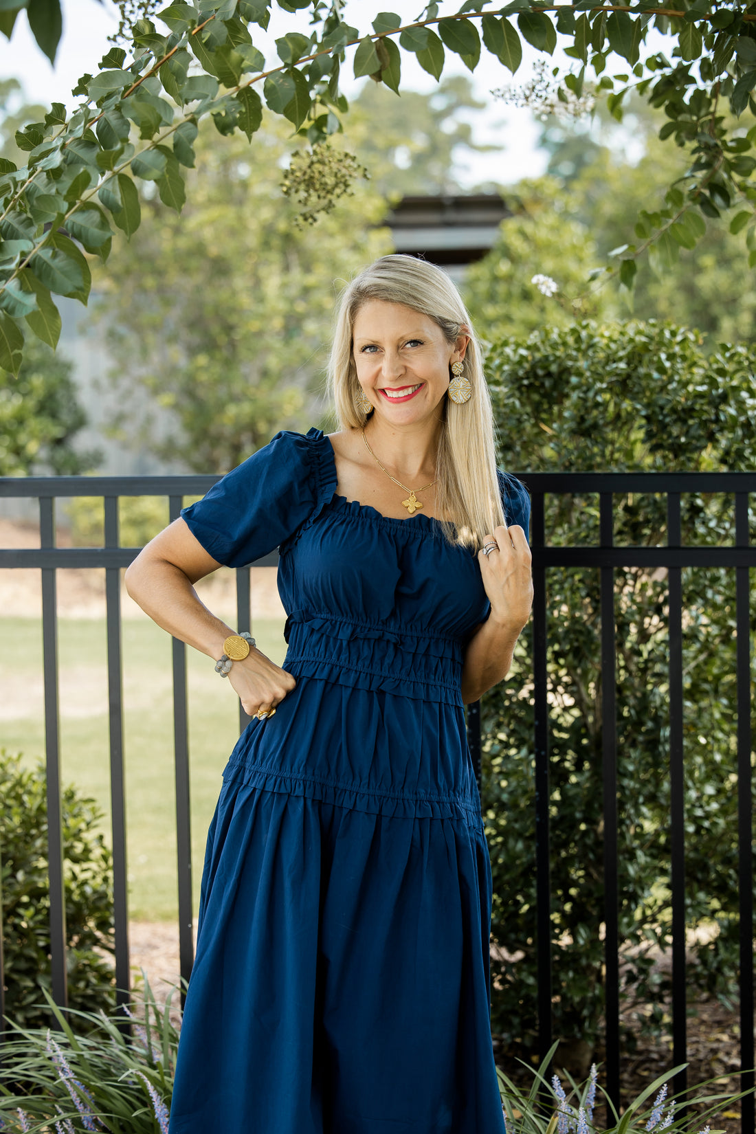 Small Gold Paperclip Chain with Kait Cross