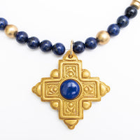 Blue Lapis with Ellie Gem Cross