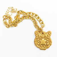 Gold Chain with Medium Tiger