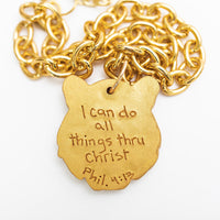 Gold Chain with Medium Tiger