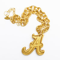 Gold Chain with Medium A letter