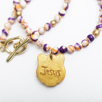 Orange & Purple Jasper with Small Tiger