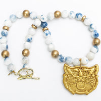 Blue and White Jade with Wildcat