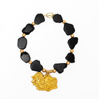 Black Nuggets with Gamecock Necklace