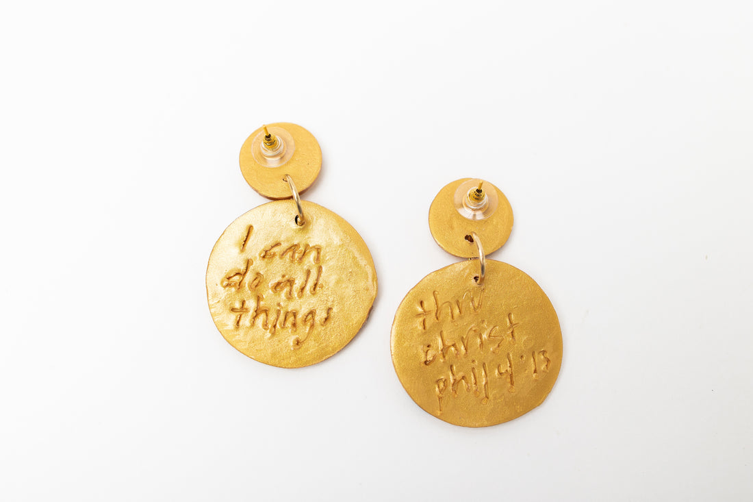 Marbled Gold, White & Black Dangles