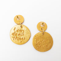 Marbled Gold, White & Black Dangles