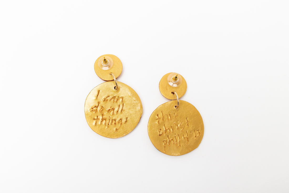 Marbled Gold, White & Black Dangles