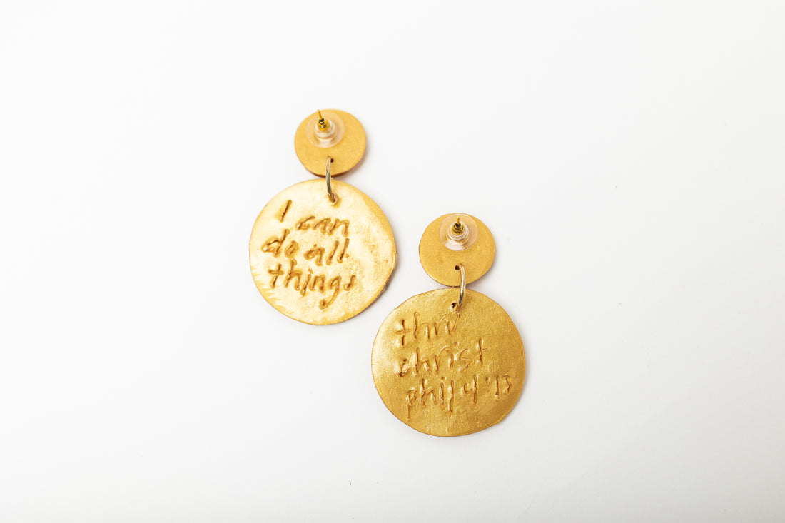 Marbled Gold, White & Black Dangles