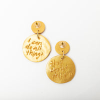 Marbled Gold, White & Black Dangles
