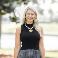 16-18" Baroque Pearls with Becky Pearl Cross