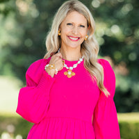 16-18" Baroque Pearls with Becky Pearl Cross