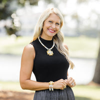 18" Pearls with Grace Pearl Cross