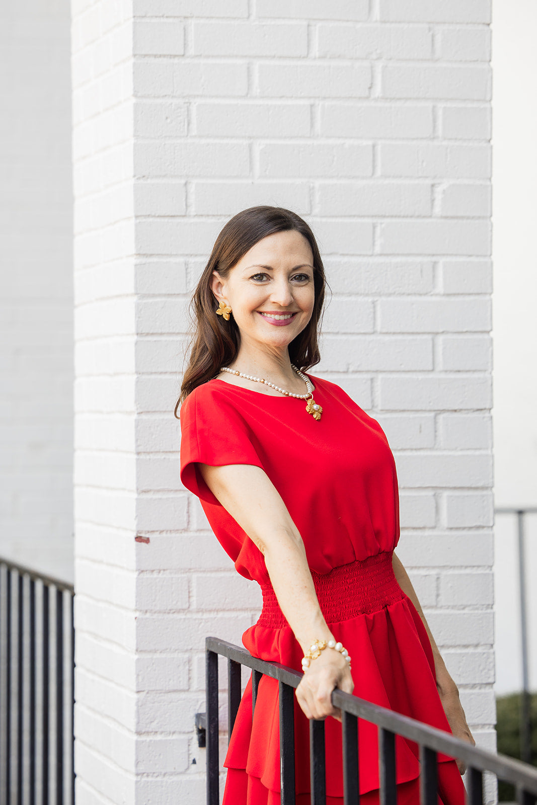 18" Pearls with Small Becky Pearl Cross