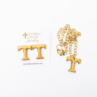 Gold Plated Chain with T