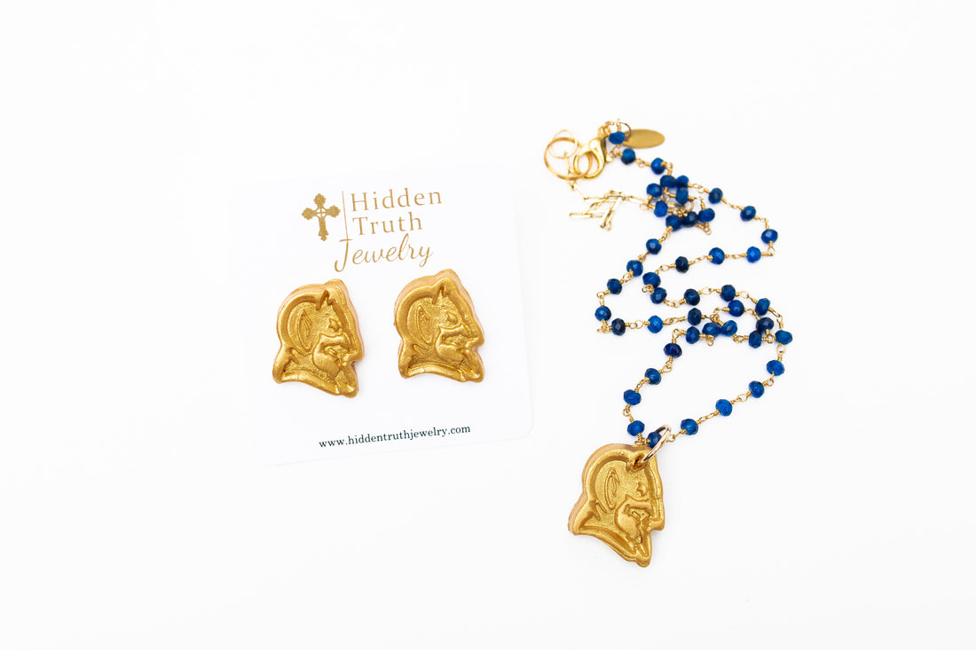 Blue Jade Chain with Blue Devil