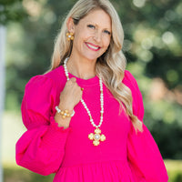 34" Fresh Water Pearls with Becky Pearl Cross