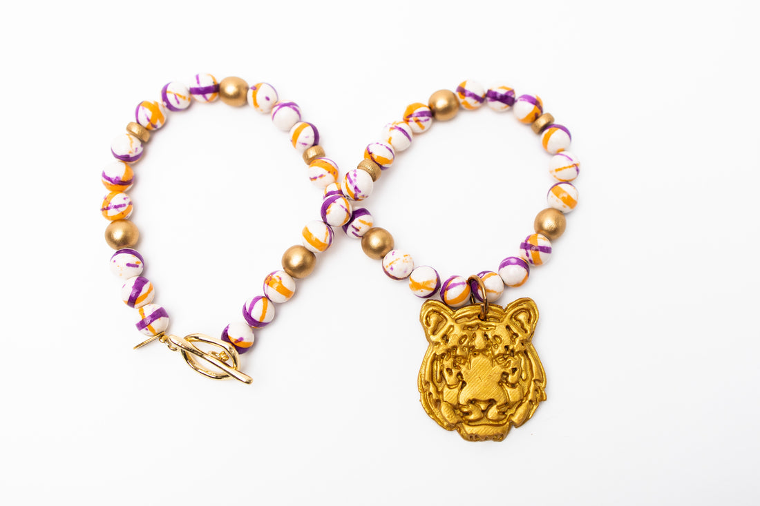 Orange and Purple Rainflower Jasper with Tiger