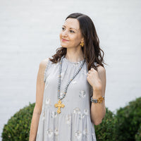 Silver Druzy Double with Anna Cross
